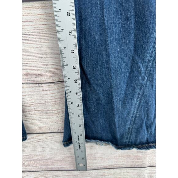 True Religion Joey Flare Button Flaps Jeans Womens 30 Blue Medium Wash Denim - Picture 12 of 12